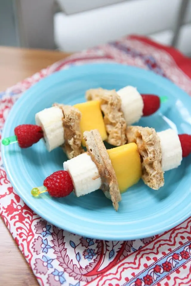 Mini Waffle Skewers with Fruit Mini Waffle Skewers with Fruit
