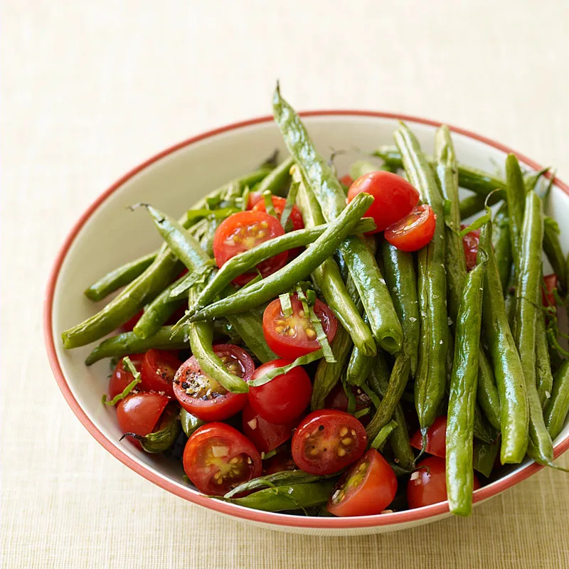 Haricot Vert with Cherry Tomatoes and Shallots