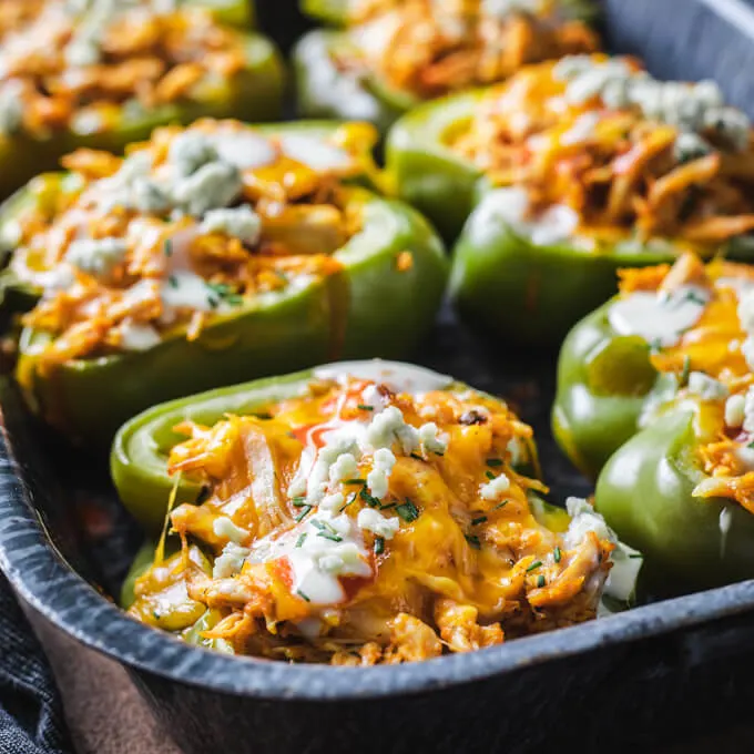 Chicken Stuffed Peppers with Mashed Potatoes and Salad Chicken Stuffed Peppers with Mashed Potatoes and Salad