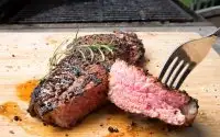 Steak Grilled with Yucca Fries, Quinoa Salad, and Rocoto Salsa Steak Grilled with Yucca Fries, Quinoa Salad, and Rocoto Salsa