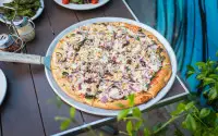 Gluten-Free Vegan Blue Line Pizza Gluten-Free Vegan Blue Line Pizza