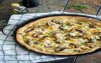 Wild Mushroom and Truffle Oil Thin Crust Pizza