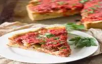 Vegetarian Deep Dish Pizza