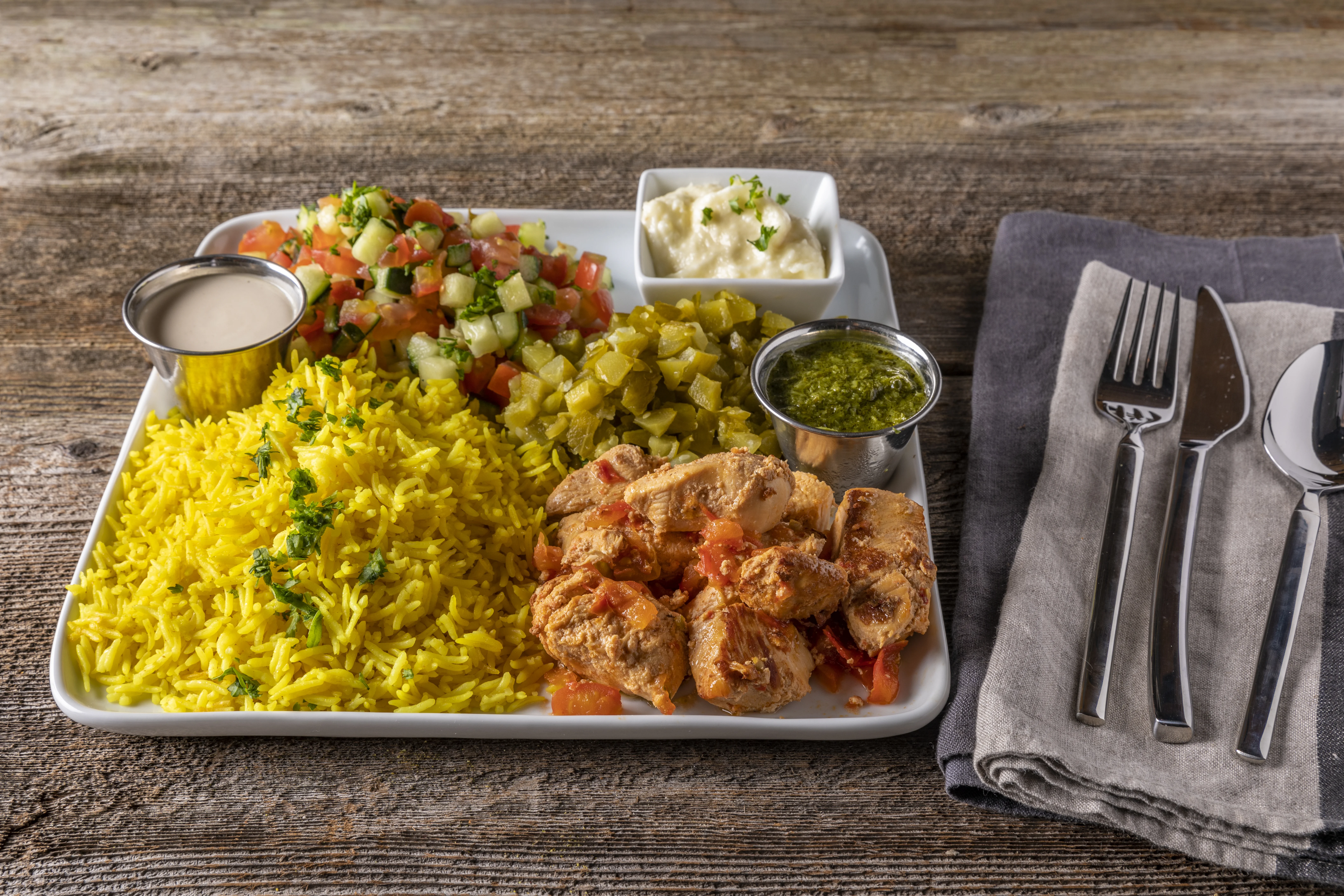 Chicken Kabob Rice Bowl