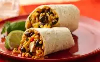 Pollo Asado Burrito with Chips and Chipotle Salsa Pollo Asado Burrito with Chips and Chipotle Salsa