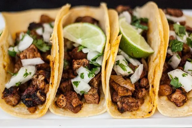Pork Al Pastor Street Tacos with Mixed Green Salad