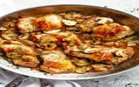 Gluten-Free Double Mushroom Chicken with Brown Rice and Sauteed Vegetables