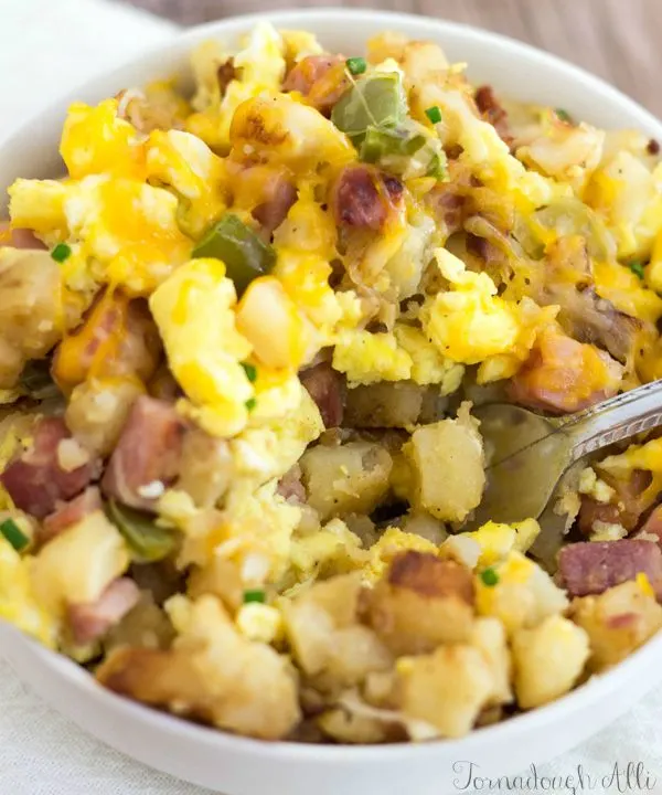 Eggs Potato & Cheese Breakfast Burrito Bowl with Chipotle Salsa & Fruit Salad Eggs Potato & Cheese Breakfast Burrito Bowl with Chipotle Salsa & Fruit Salad