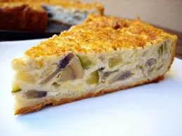 Champinones Quiche with Salsa Verde and Fruit Salad Champinones Quiche with Salsa Verde and Fruit Salad