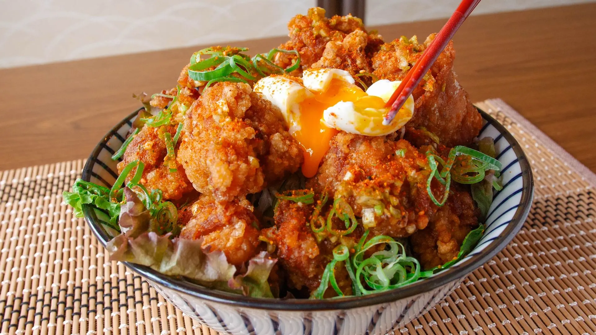 Chicken Karaage Soy Ramen Bowl with Soft Boiled Egg (NO Pork) Chicken Karaage Soy Ramen Bowl with Soft Boiled Egg (NO Pork)