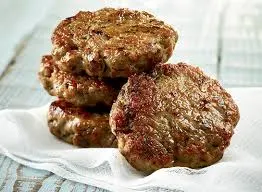 Home Beef Sausage Patty, Vegan Gluten-Free Pancakes, Sweet Potato, and Fruit Home Beef Sausage Patty, Vegan Gluten-Free Pancakes, Sweet Potato, and Fruit