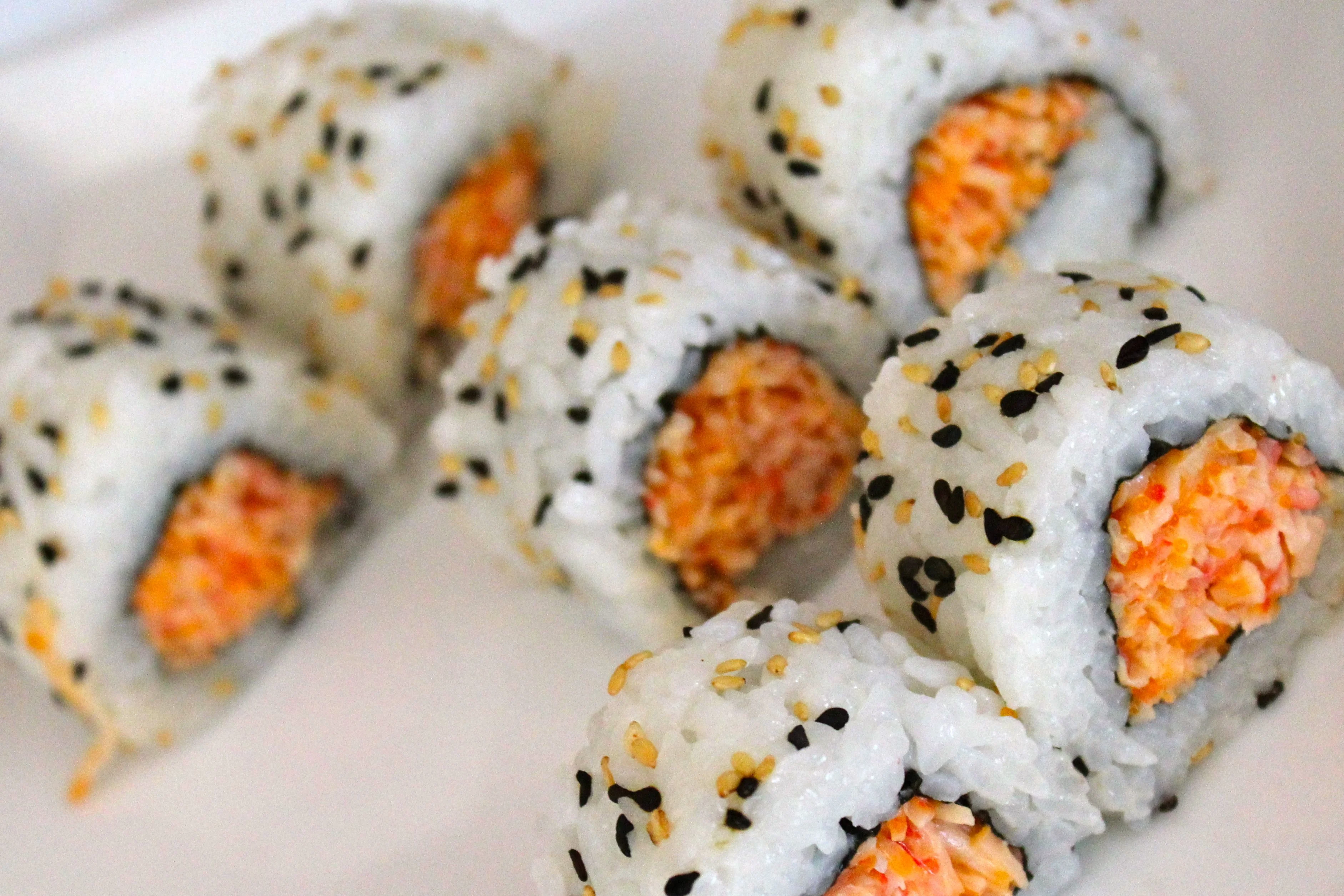 Combo #7 - Spicy Crab Roll, Avocado Roll, and Veggie Tempura Combo #7 - Spicy Crab Roll, Avocado Roll, and Veggie Tempura