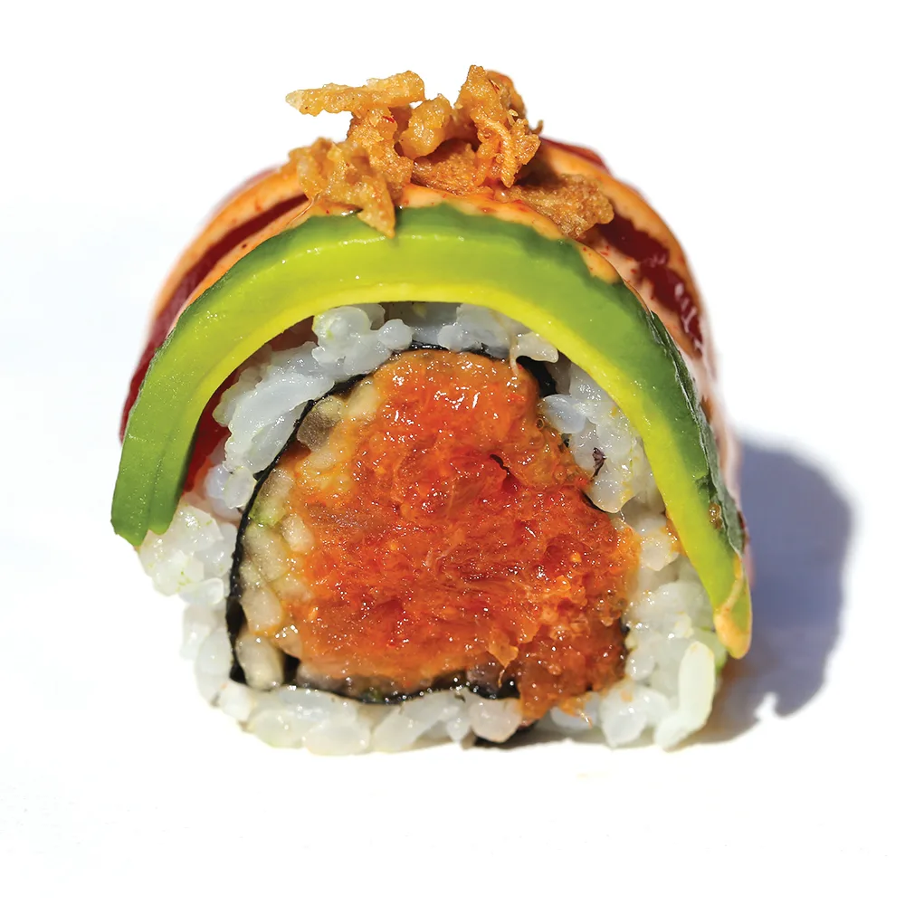 Combo # 6 Spicy Tuna Crunchy Roll, Asparagus Roll, and Seaweed Salad Combo # 6 Spicy Tuna Crunchy Roll, Asparagus Roll, and Seaweed Salad