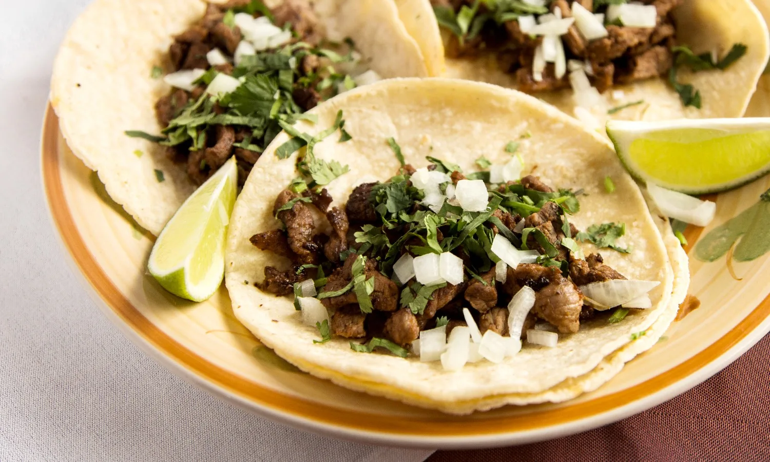 Alambre Corn Tortilla Tacos with Poblano Rice and Pinto Beans Alambre Corn Tortilla Tacos with Poblano Rice and Pinto Beans