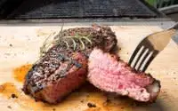 Steak Grilled with Yucca Fries, Quinoa Salad, and Rocoto Salsa Steak Grilled with Yucca Fries, Quinoa Salad, and Rocoto Salsa