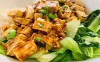 Vegan Mapo Tofu with Jasmine Rice and Baby Bok Choy Vegan Mapo Tofu with Jasmine Rice and Baby Bok Choy