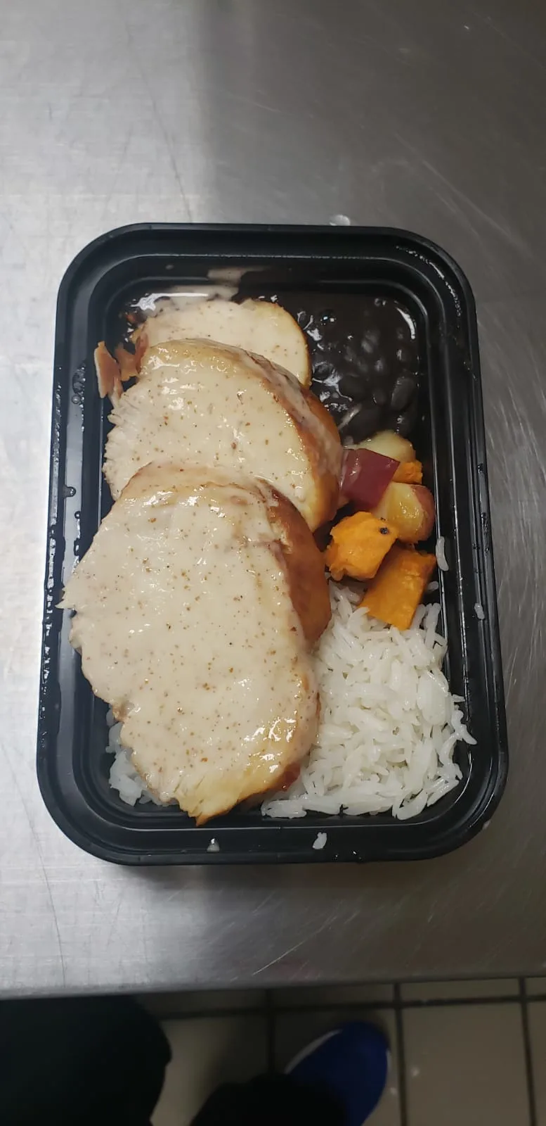 Chicken Paillard with White Rice and Black Beans and Roasted Vegetables Chicken Paillard with White Rice and Black Beans and Roasted Vegetables