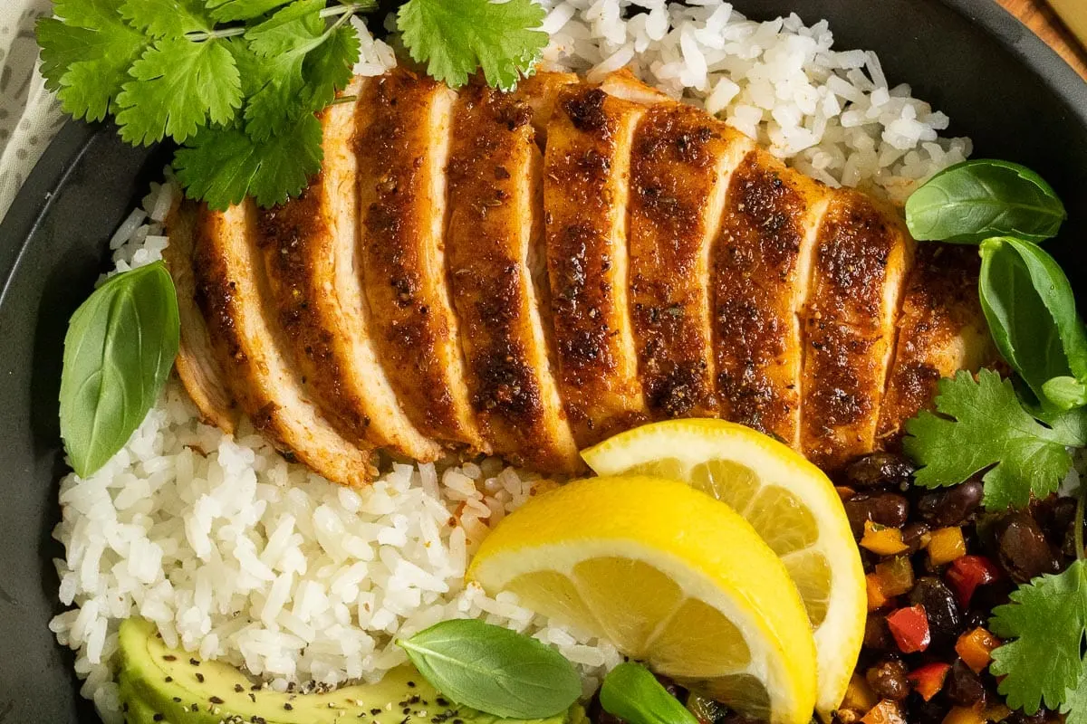 Allergen-Free Grilled Chicken Rice Bowl