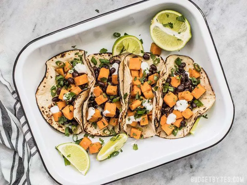 Vegan Flour Tortilla Tacos with Rice and Broccoli Vegan Flour Tortilla Tacos with Rice and Broccoli