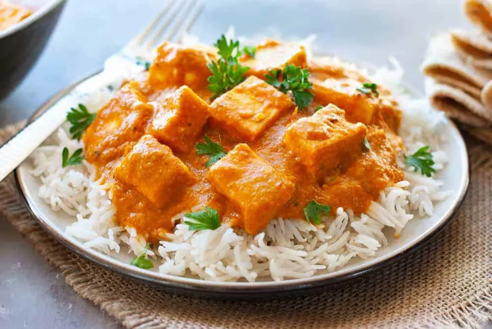 Vegetarian Paneer Makhani & Dal Tadka with Aloo Gobi and Basmati Rice Vegetarian Paneer Makhani & Dal Tadka with Aloo Gobi and Basmati Rice
