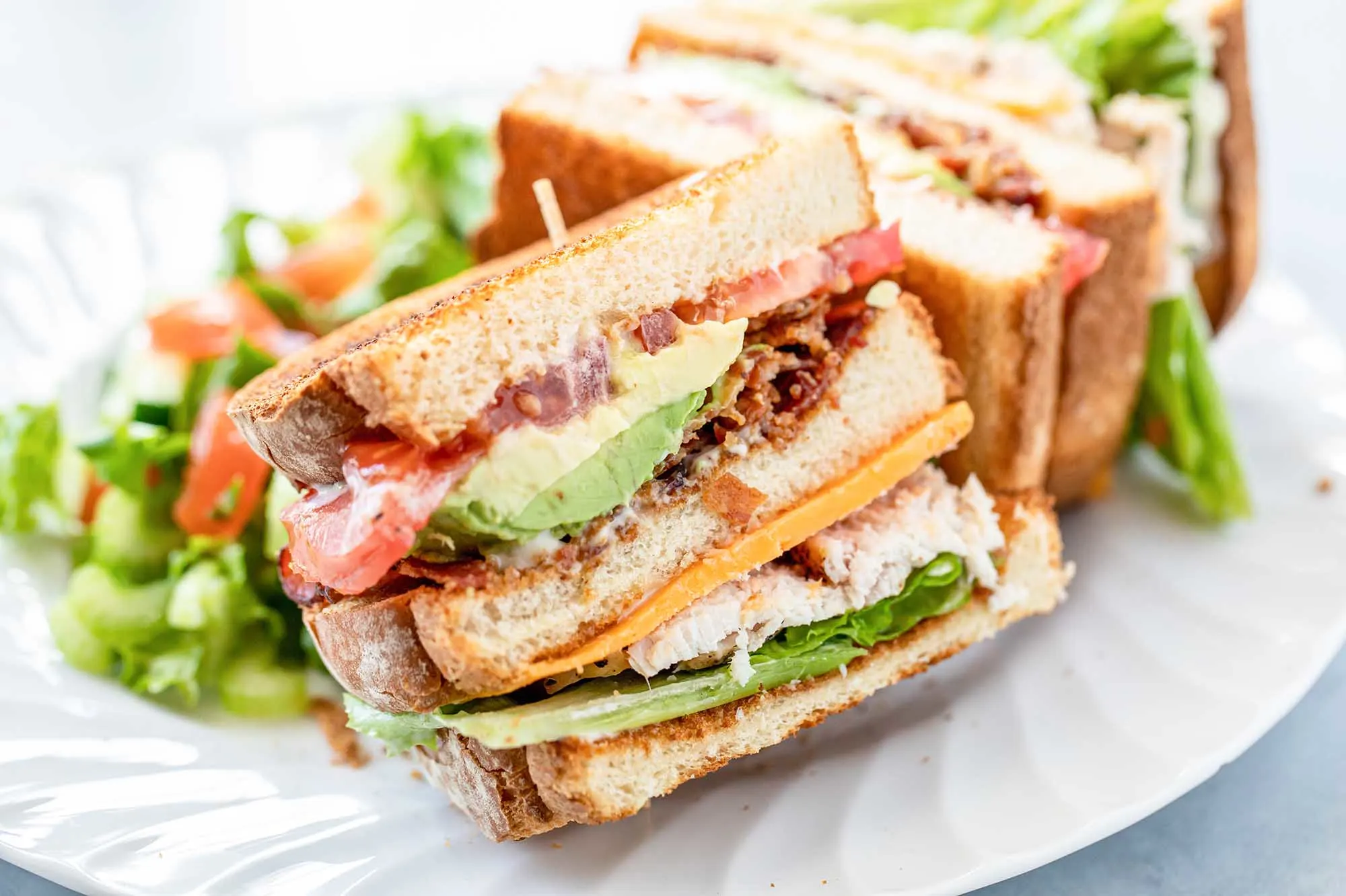 Gluten Free Dairy Free UFC Club Sandwich with Roasted Beet Salad Gluten Free Dairy Free UFC Club Sandwich with Roasted Beet Salad