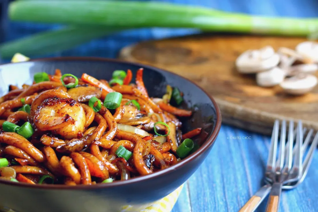 Yaki Udon with Shrimp Yaki Udon with Shrimp