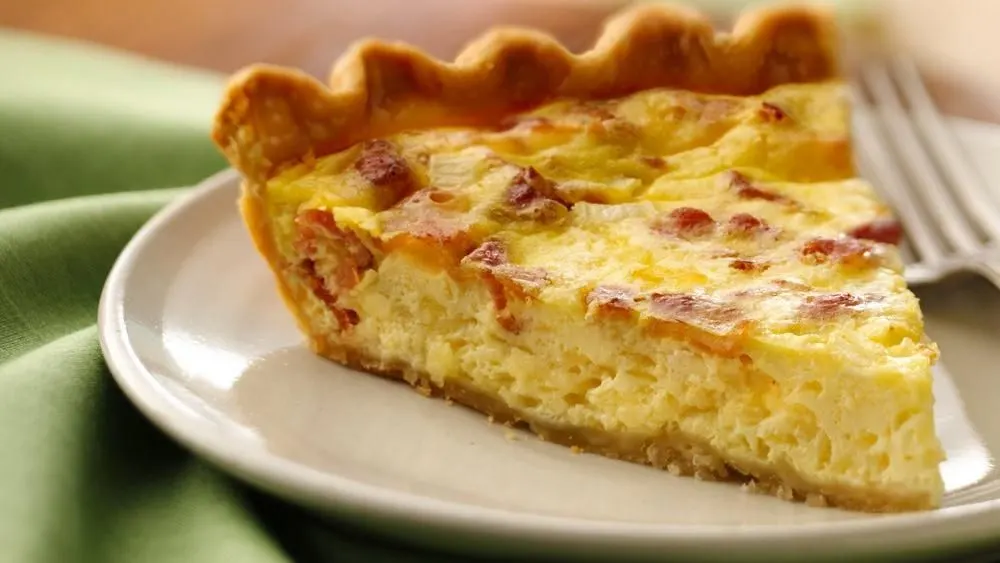 Bacon Cheddar Quiche with Sausage and Potatoes Bacon Cheddar Quiche with Sausage and Potatoes