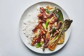 Roast Pork & Bok Choy with White Rice