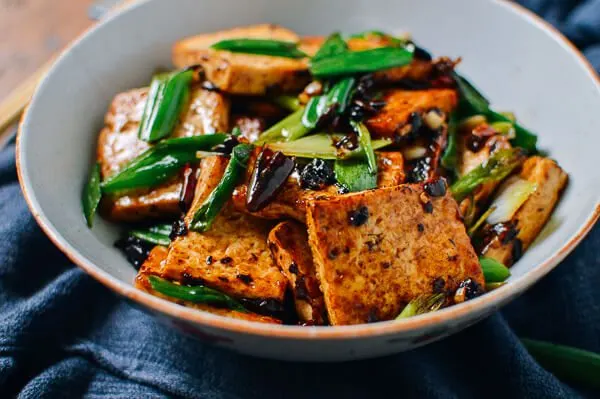 Vegan Spicy Bean Curd & Vegetables with White Rice