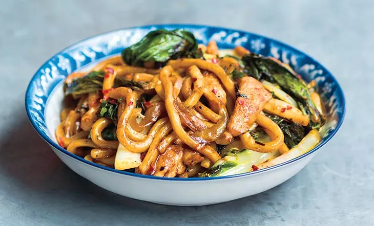 Chicken Sauteed Udon Noodles