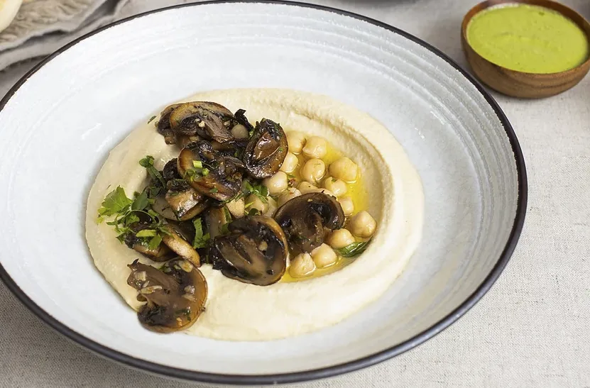 Hummus with Mushroom Ragu Hummus with Mushroom Ragu