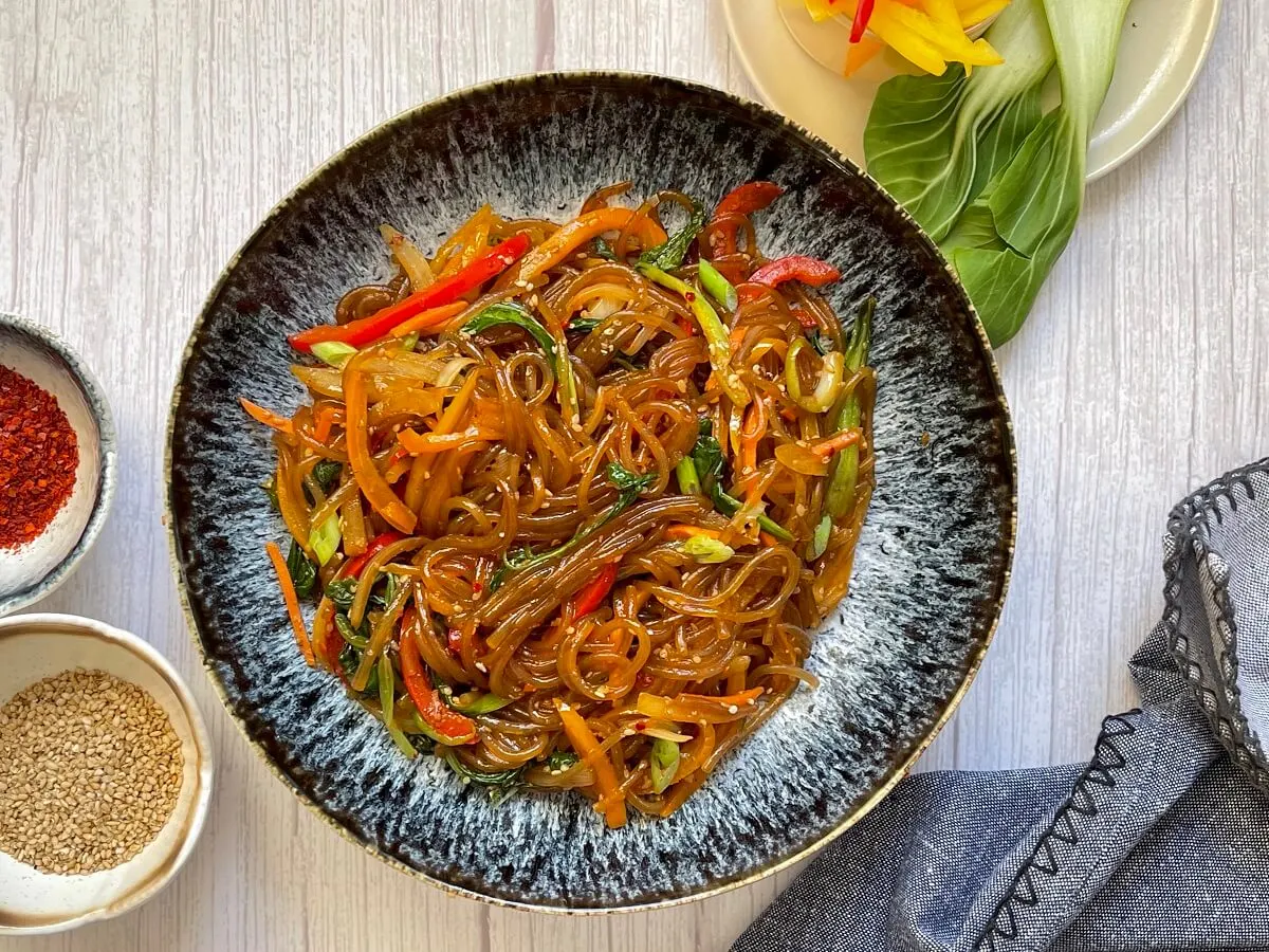 Vegan Tofu Japchae Vegan Tofu Japchae