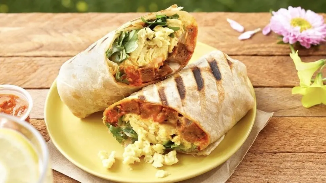 Vegetarian Grilled Vegetable Breakfast Burrito Vegetarian Grilled Vegetable Breakfast Burrito