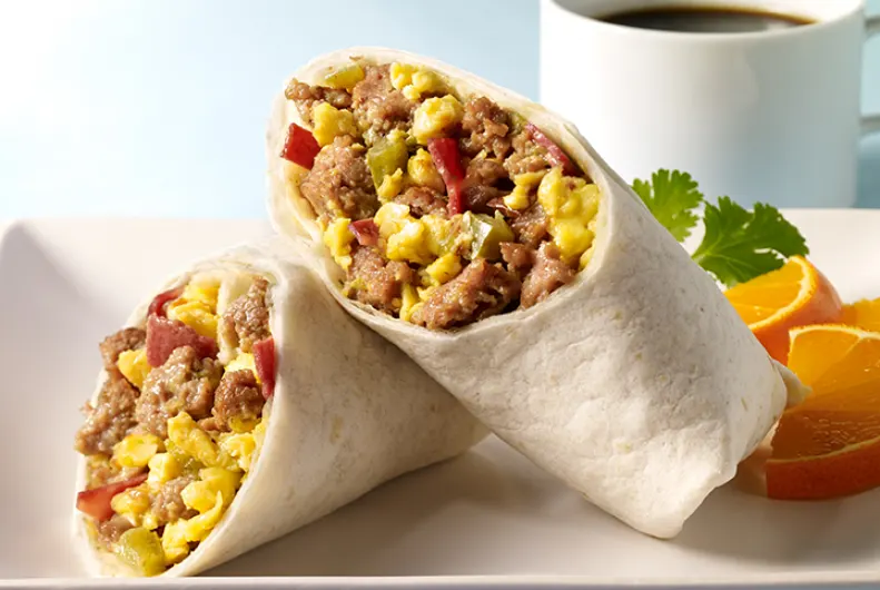 Pork Sausage Breakfast Burrito Pork Sausage Breakfast Burrito