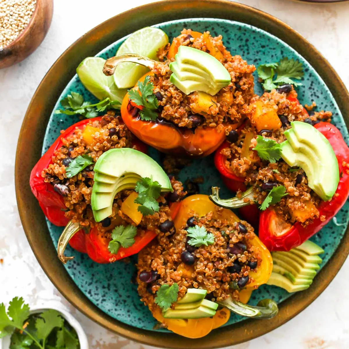 Quinoa Stuffed Peppers with Seasonal Roasted Vegetables
