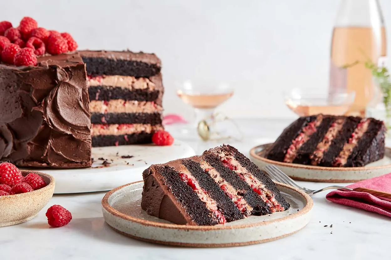 Gluten-Free Vegan Chocolate Raspberry Cake