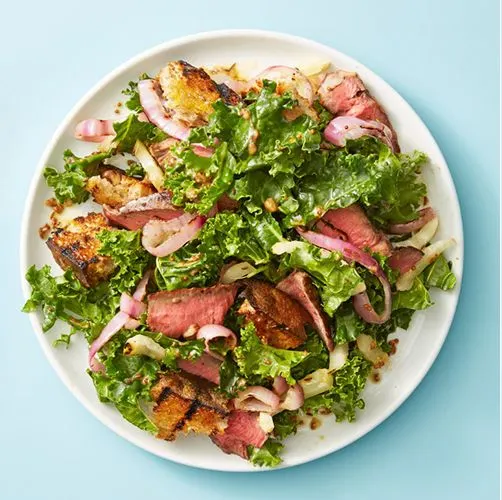 Ginger Salad with Coffee and Pepper Crusted Akaushi Wagyu Sirloin Ginger Salad with Coffee and Pepper Crusted Akaushi Wagyu Sirloin