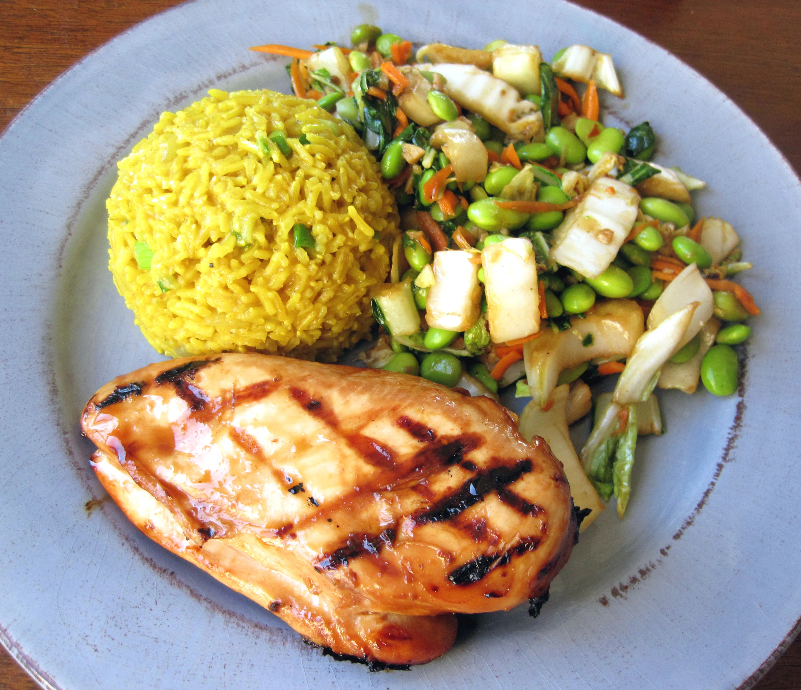 Allergen-Free Grilled Chicken with Rice & Beans and Grilled Veggies Allergen-Free Grilled Chicken with Rice & Beans and Grilled Veggies