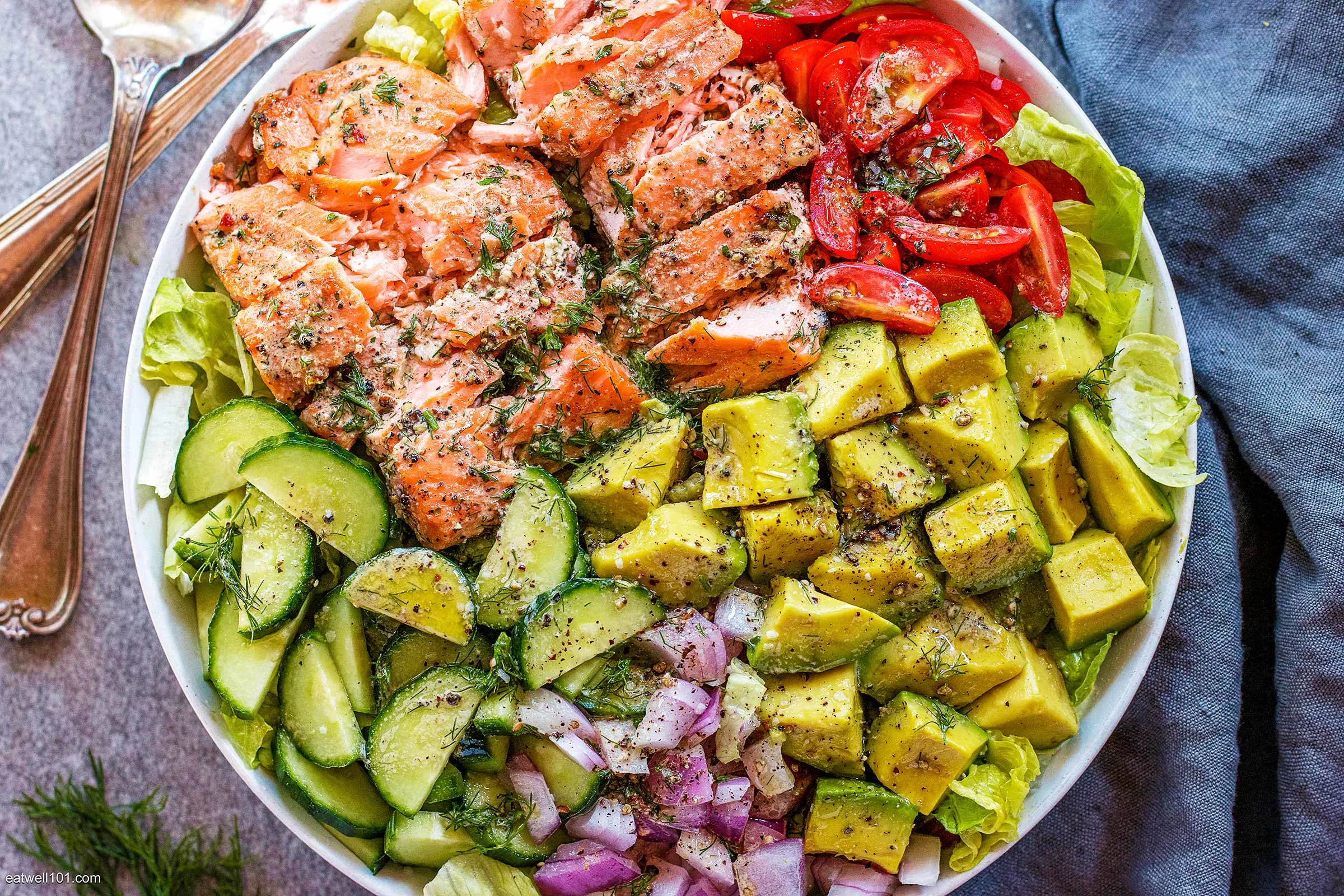 Chilled Salmon Louie Salad Chilled Salmon Louie Salad