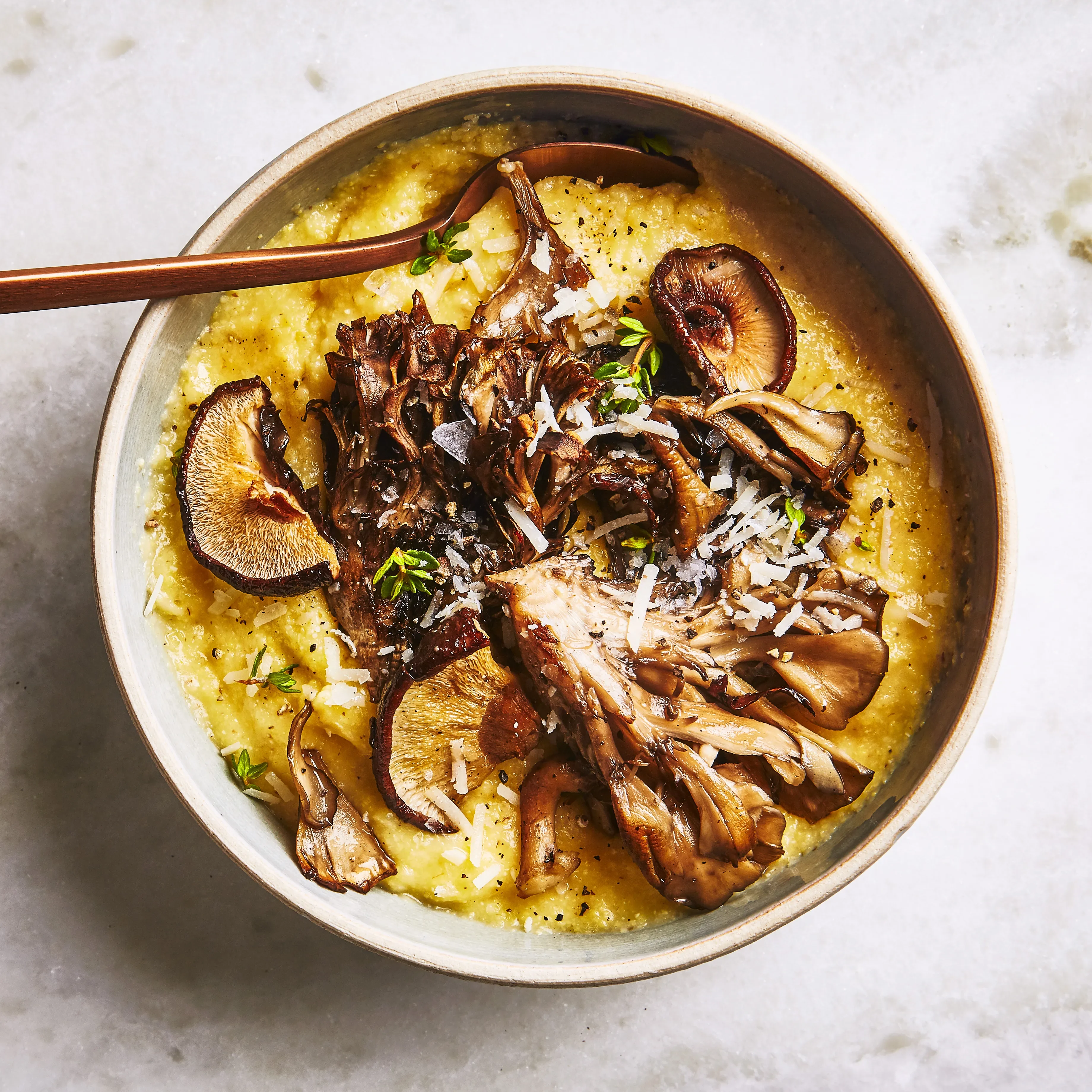 Allergen-Free Vegan Mushroom Polenta with Grilled Veggies Allergen-Free Vegan Mushroom Polenta with Grilled Veggies