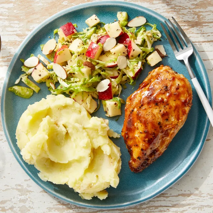 BBQ Chicken with Mashed Potatoes & Grilled Veggies