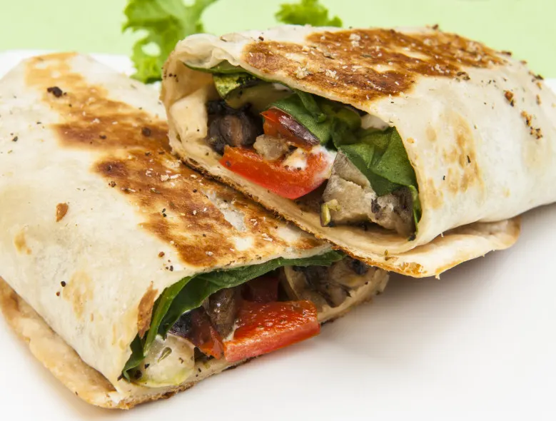 Individual Vegan Grilled Vegetable Wrap (No Cheese)