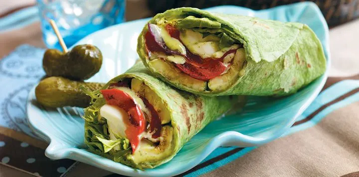 Vegetarian Grilled Vegetable Wrap