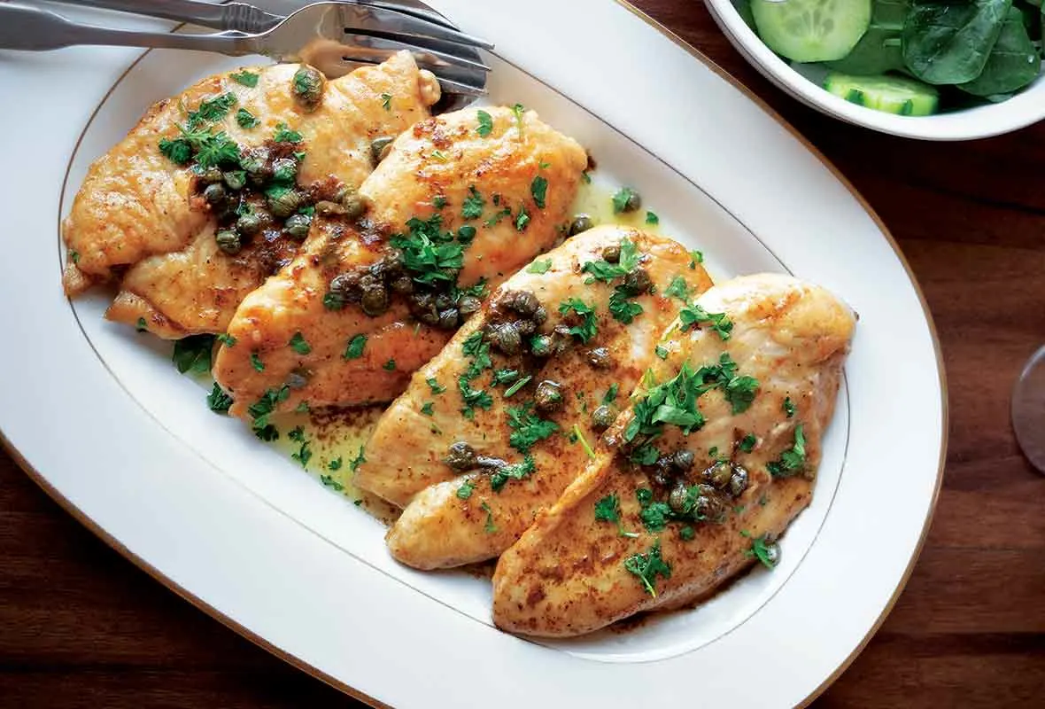 Light Carb Grilled Chicken Piccata