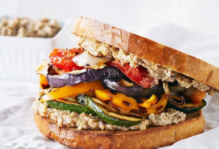 Vegetarian Grilled Vegetable Sandwich