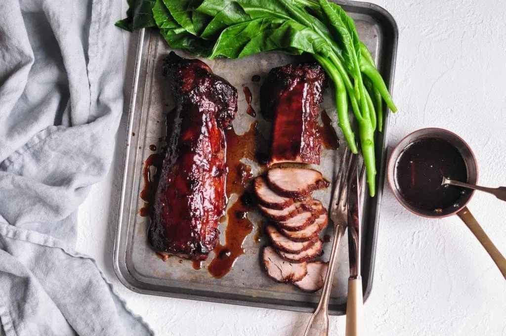 Light Carb Char Sui (Chinese BBQ Pork) with Gai Lan Light Carb Char Sui (Chinese BBQ Pork) with Gai Lan