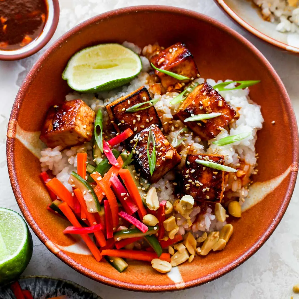 Vegan Tofu and Mushroom Rice Bowl Vegan Tofu and Mushroom Rice Bowl