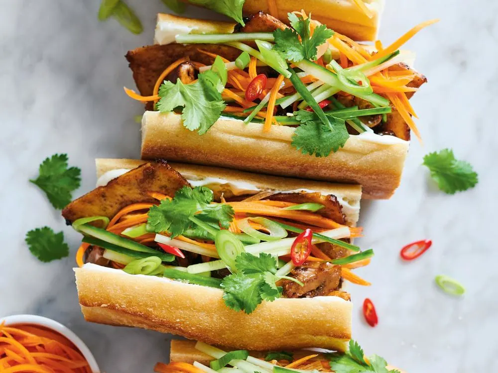 1/2 Vegetarian Tofu and Mushroom Banh Mi 1/2 Vegetarian Tofu and Mushroom Banh Mi