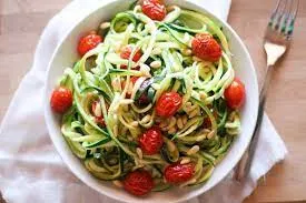 Vegan Tomato Pasta with Lemon Garlic Zucchini