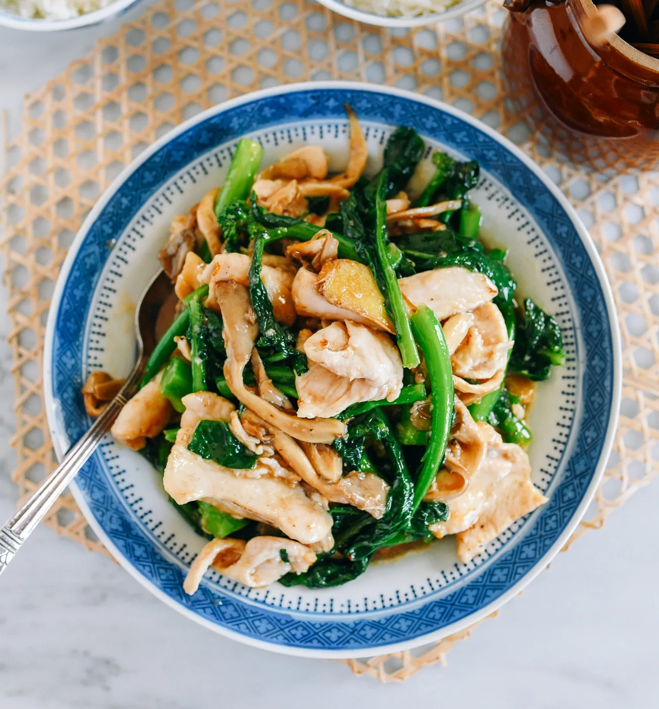 Light Carb Mushroom Chicken with Bok Choy and Chinese Broccoli (No Rice) Light Carb Mushroom Chicken with Bok Choy and Chinese Broccoli (No Rice)